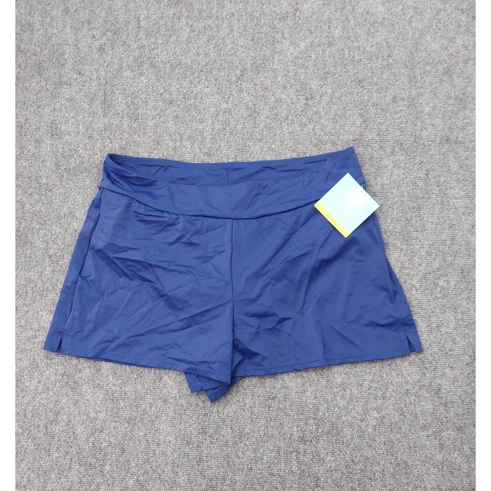 Bal Harbour Swim Shorts‎ Womens XL Blue Bottoms UPF Beach Modest